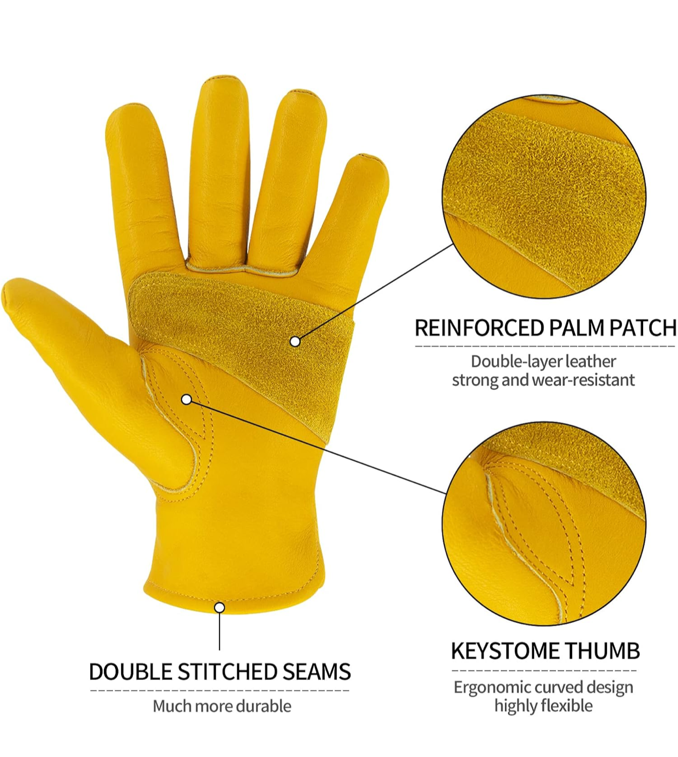 Leather Work Gloves HD
