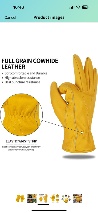 Leather Work Gloves HD