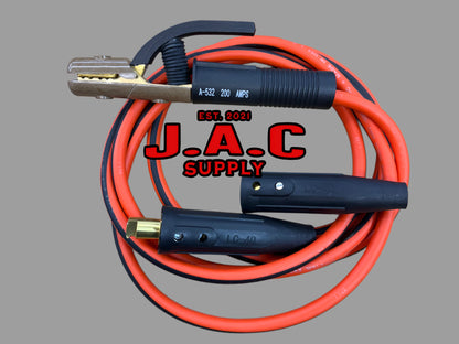 Electrode Holder with 10ft #2 Flex Cable + Quick-Connect Plugs