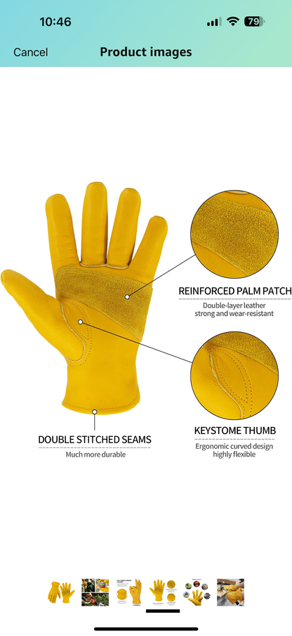 Leather Work Gloves HD