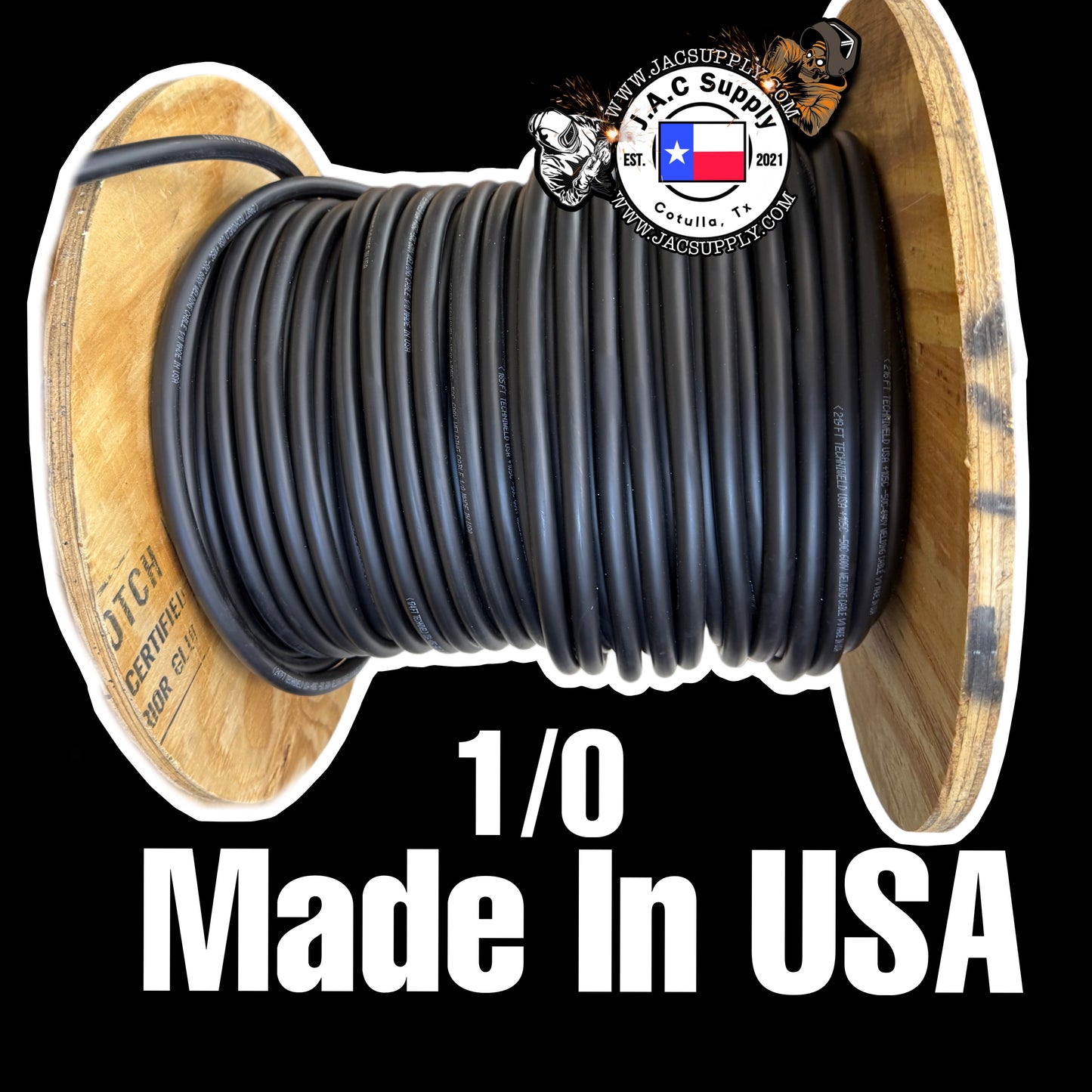 1/0 Black Welding Cable