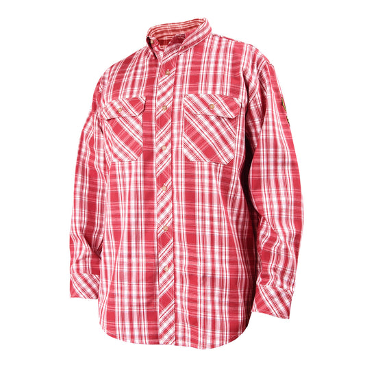 AR/FR Cotton Work Shirt, Red Plaid